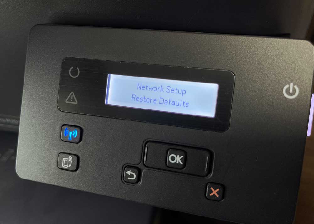 hp printer reset