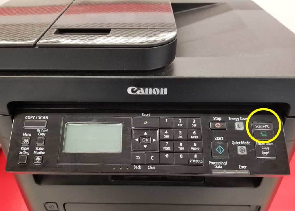 scan to pc with canon printer